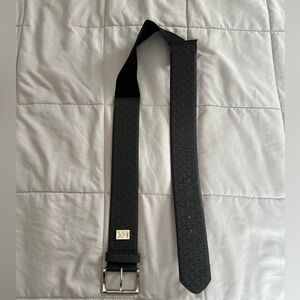 Michael Kors Womens L/XL Black Monogram  Stretch Fashion Waist Belt